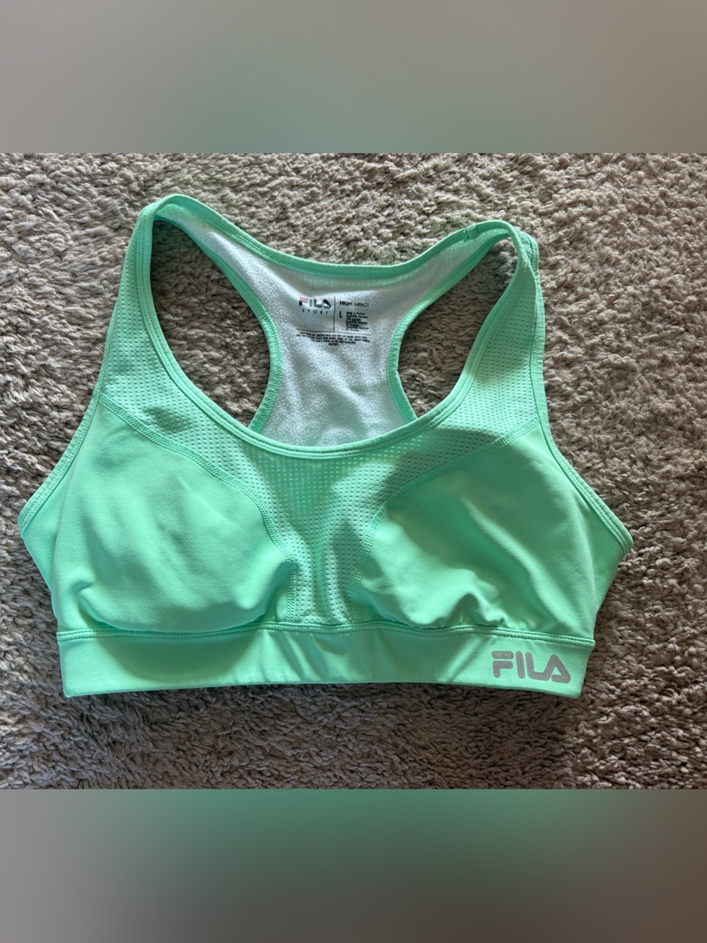 FILA Mint Green Racerback Sports Bra